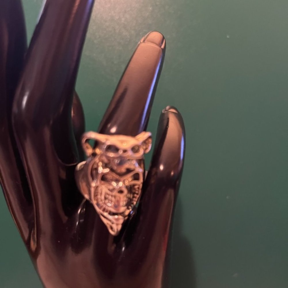 Hitchhiker Skull Biker's Ring